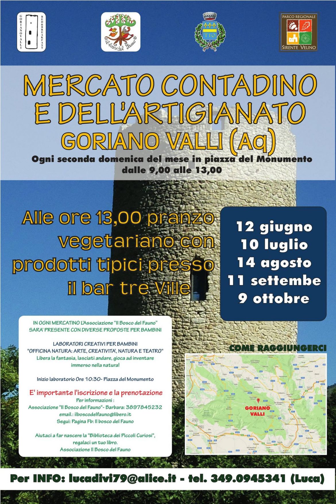 Laboratori per bambini al Mercato Contadino e dell’Artigianato a Goriano Valli (Aq) | Mamma dove mi porti? Abruzzo e dintorni