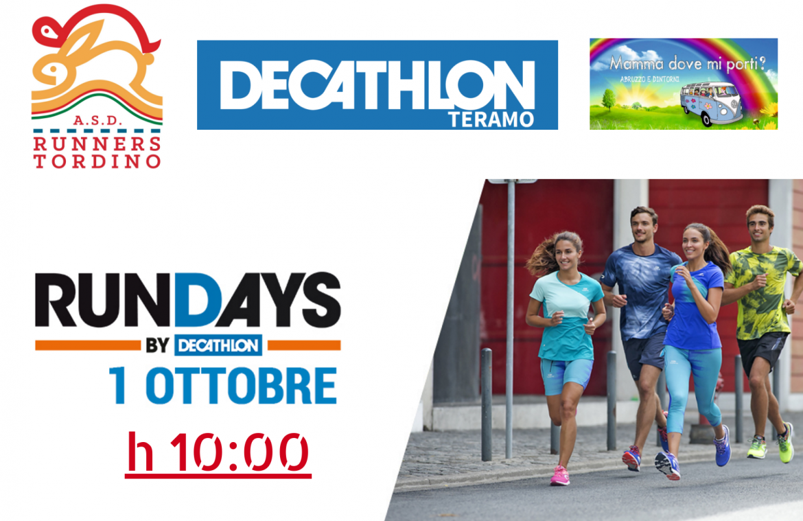 RunDays al Decathlon Teramo si corre, si cammina e si gioca il 1 ottobre