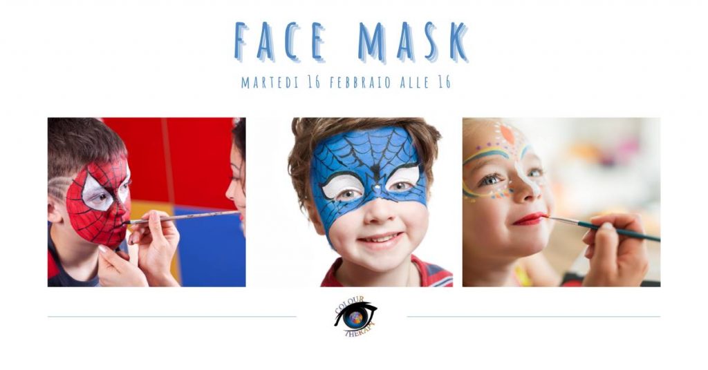 Face mask laboratorio di Carnevale online di Roberta Di Maurizio