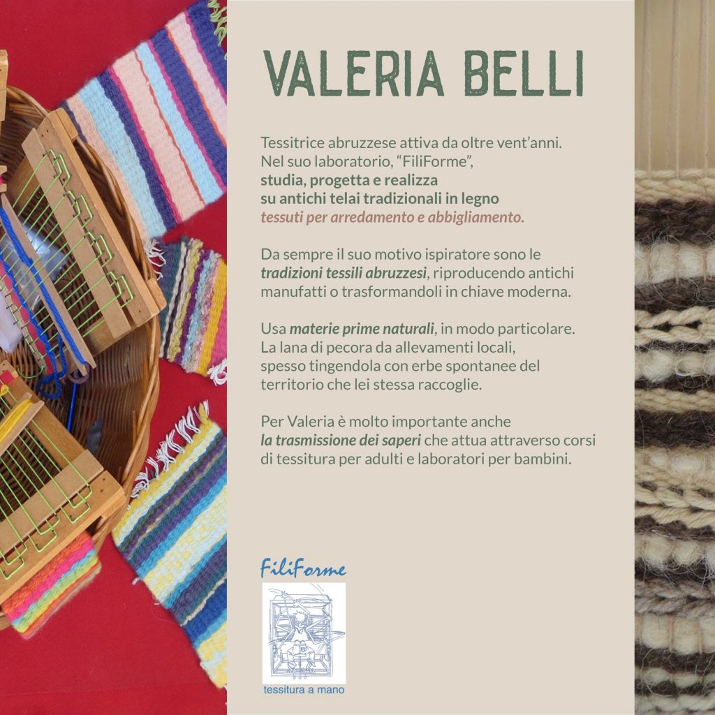 Valeria Belli tessitrice abruzzese