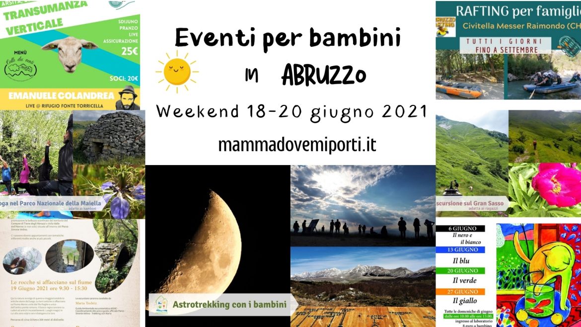 Eventi per bambini in Abruzzo dal 18 al 20 giugno 2021