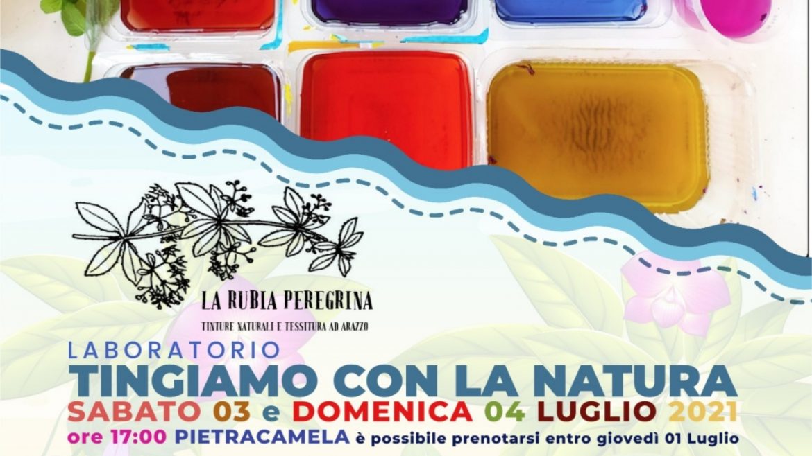 Laboratorio per bambini di tintura con i colori naturali a Pietracamela 
