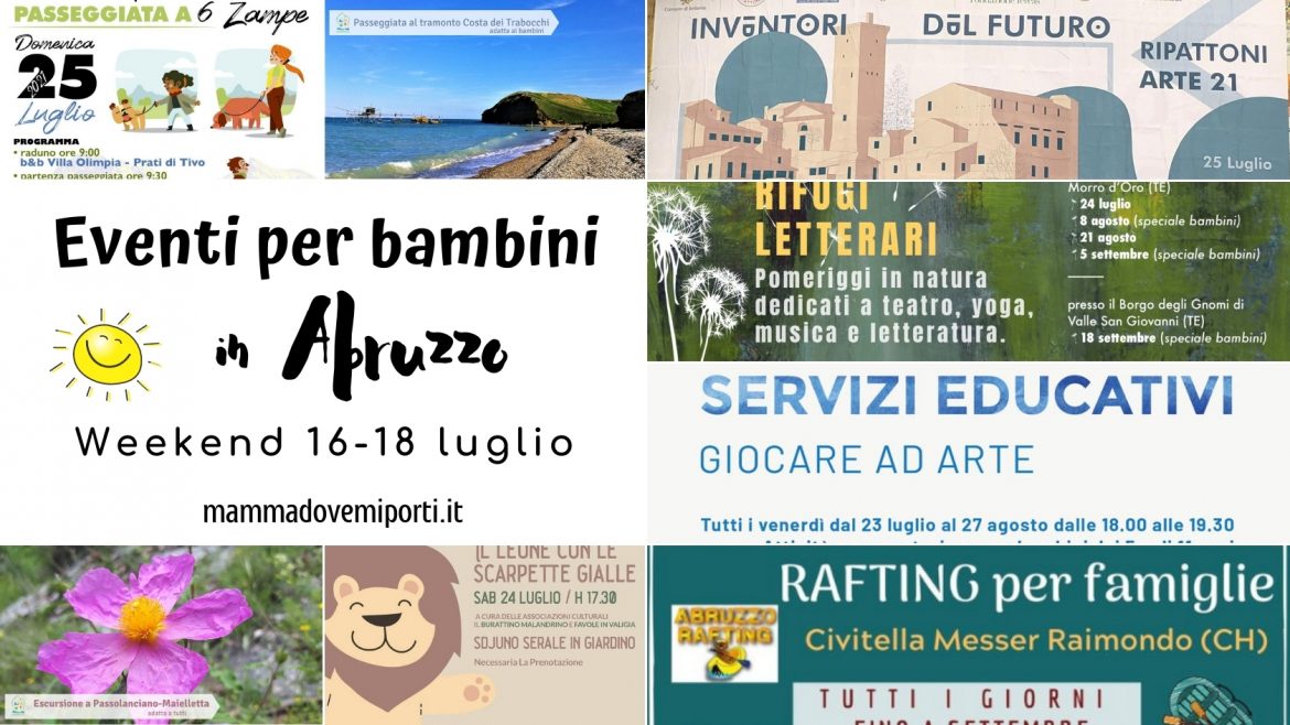Eventi per bambini in Abruzzo weekend 23-25 luglio 2021
