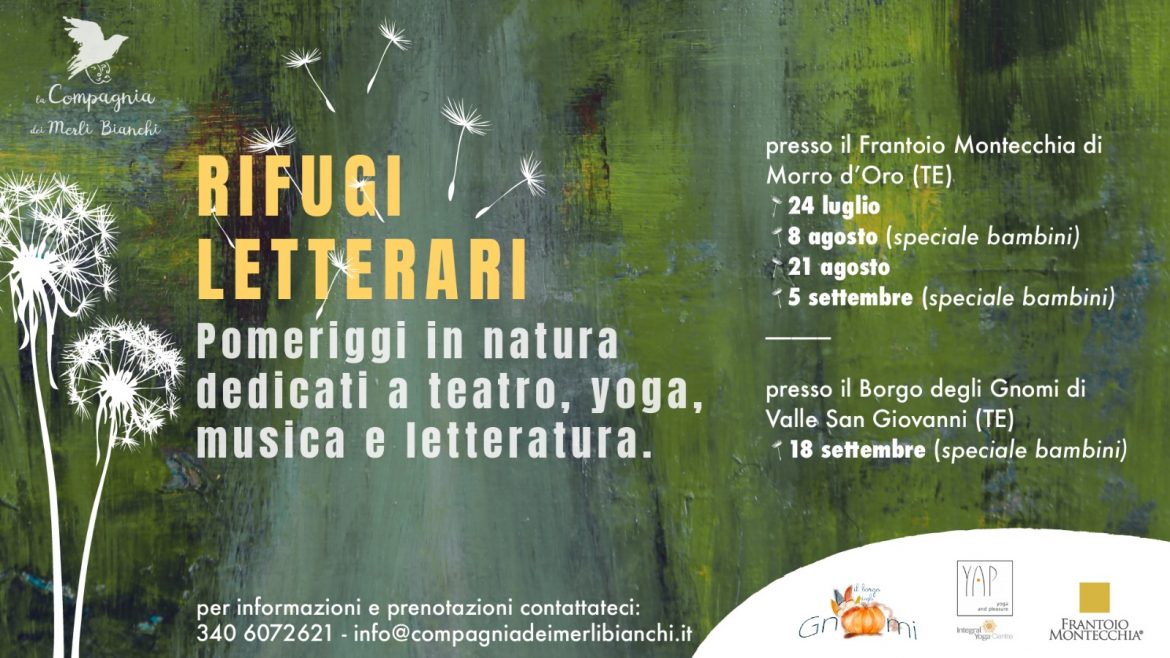 Pomeriggi in natura con i Merli Bianchi: teatro, yoga, musica e letteratura