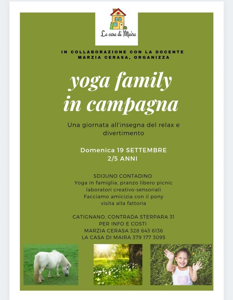 Yoga Family in Campagna da La Casa di Maira