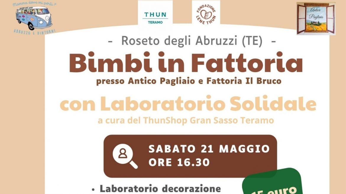 Bimbi in fattoria e laboratorio solidale a Roseto degli Abruzzi