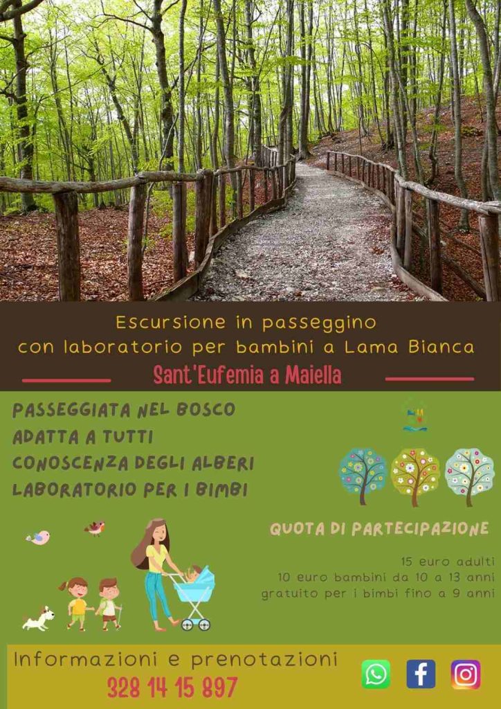 Passeggiata in passeggino e laboratorio per bambini a Lama Bianca