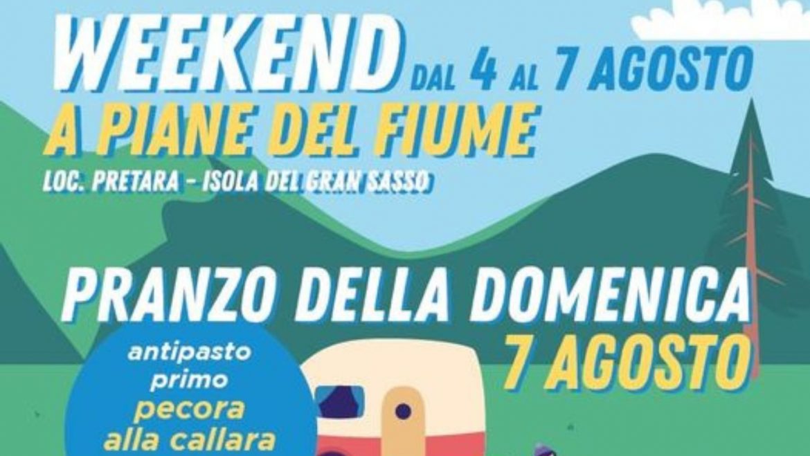 Weekend a Piane del Fiume 2022: campeggio, barbecue ed escursioni
