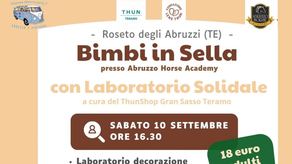 Bimbi in Sella a Roseto degli Abruzzi con Laboratorio Solidale