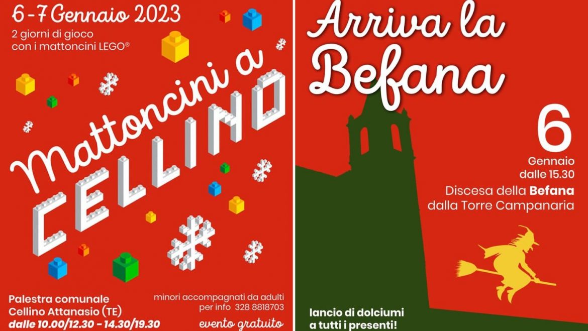 Epifania a Cellino Attanasio con la Befana e i Lego