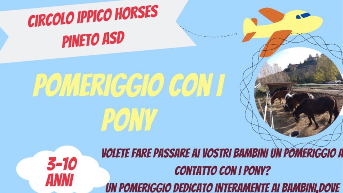 Pomeriggio con i pony a Pineto con Circolo Ippico Horses Asd