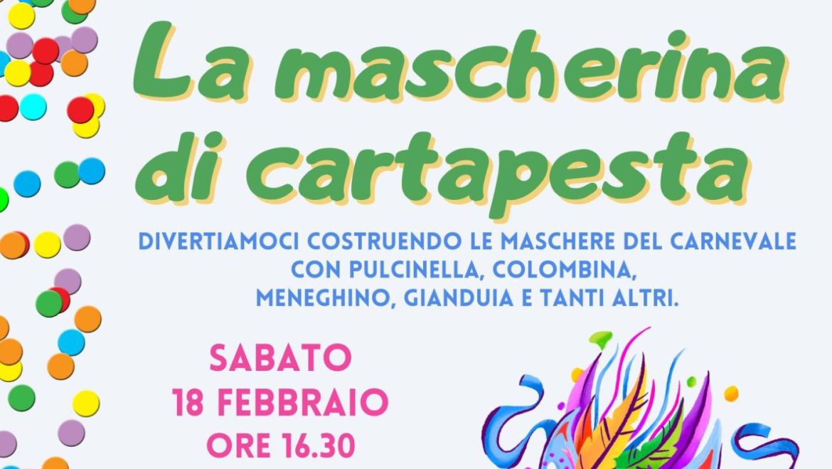 Laboratorio di Carnevale con la cartapesta a Giulianova