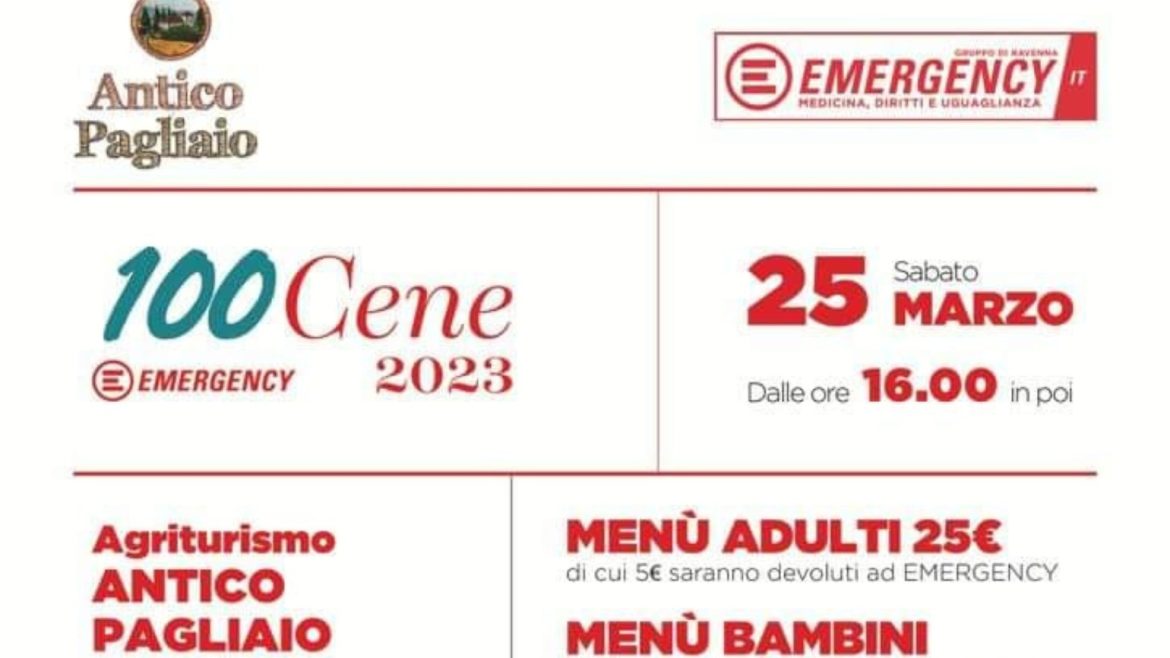 Cena solidale di Emergency in fattoria a Roseto degli Abruzzi