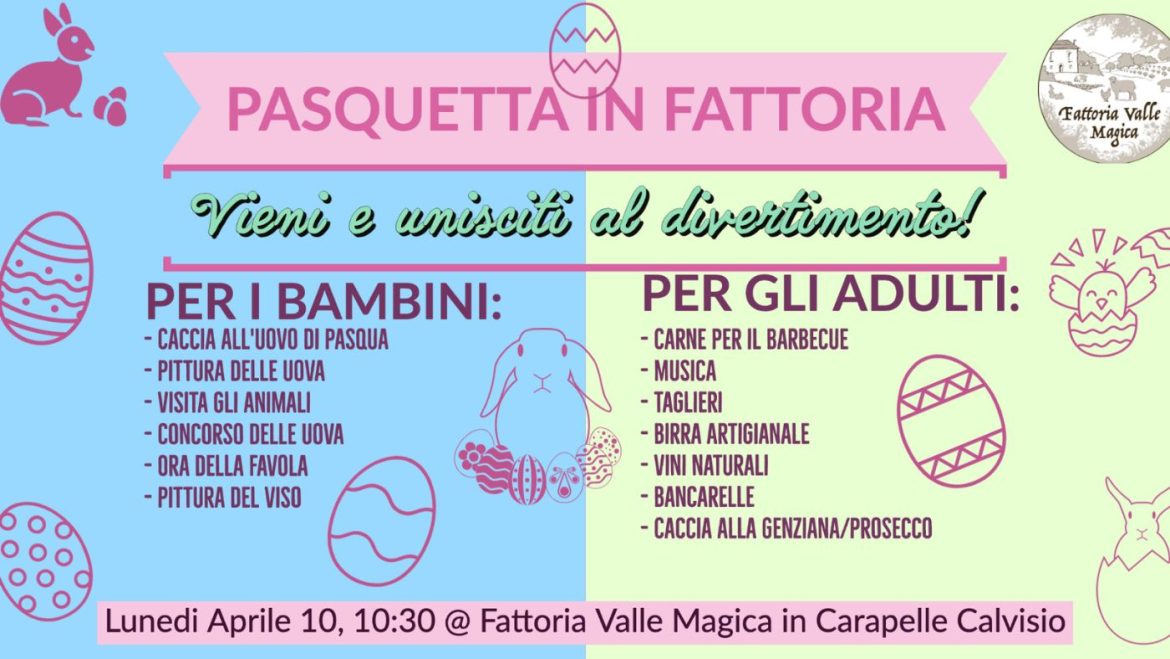 Pasquetta in fattoria 2023 da Valle Magica con la caccia alle uova