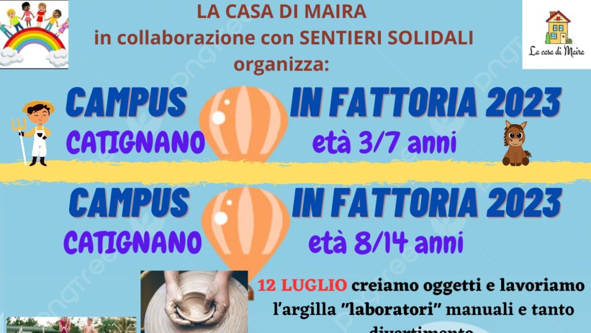 Campus in Fattoria a Catignano per bambini e ragazzi