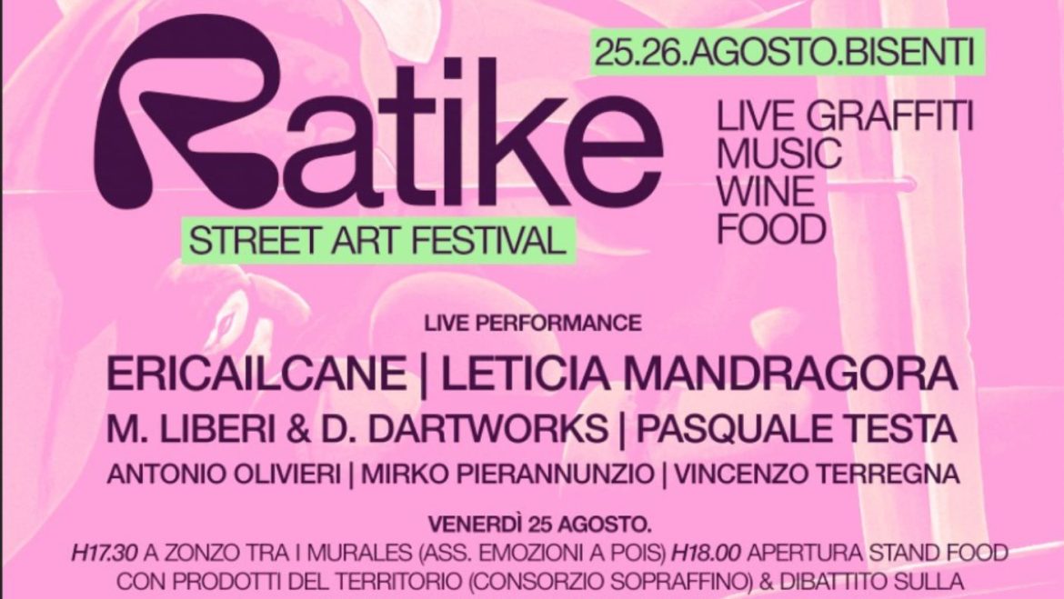 Ratike Street Art Festival con laboratori per bambini
