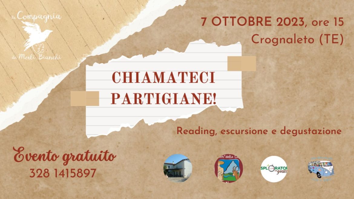 Chiamateci Partigiane: escursione reading e degustazione a Crognaleto