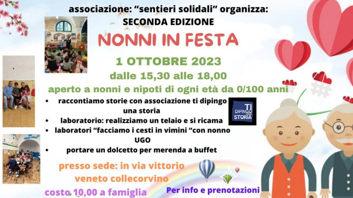 Festa dei Nonni a Collecorvino con laboratori e merenda