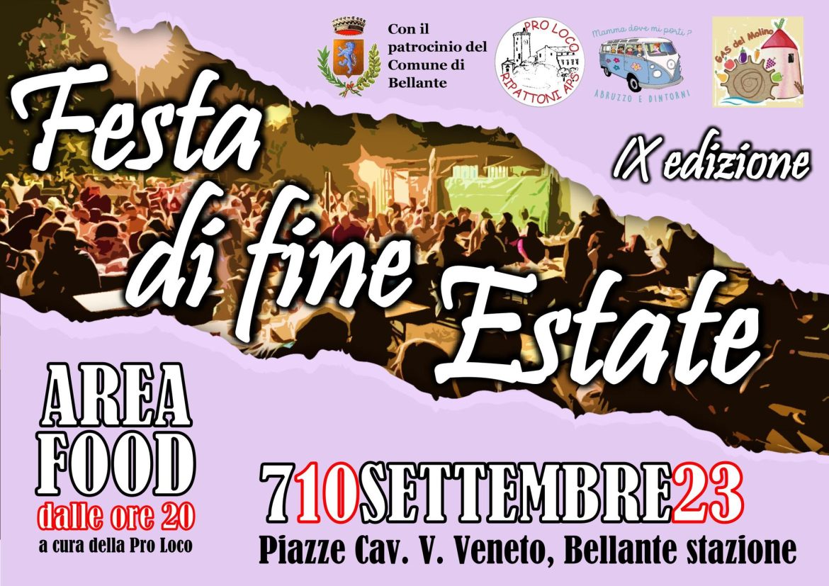 Festa di fine estate 2023 a Bellante Stazione musica, giochi e buon cibo