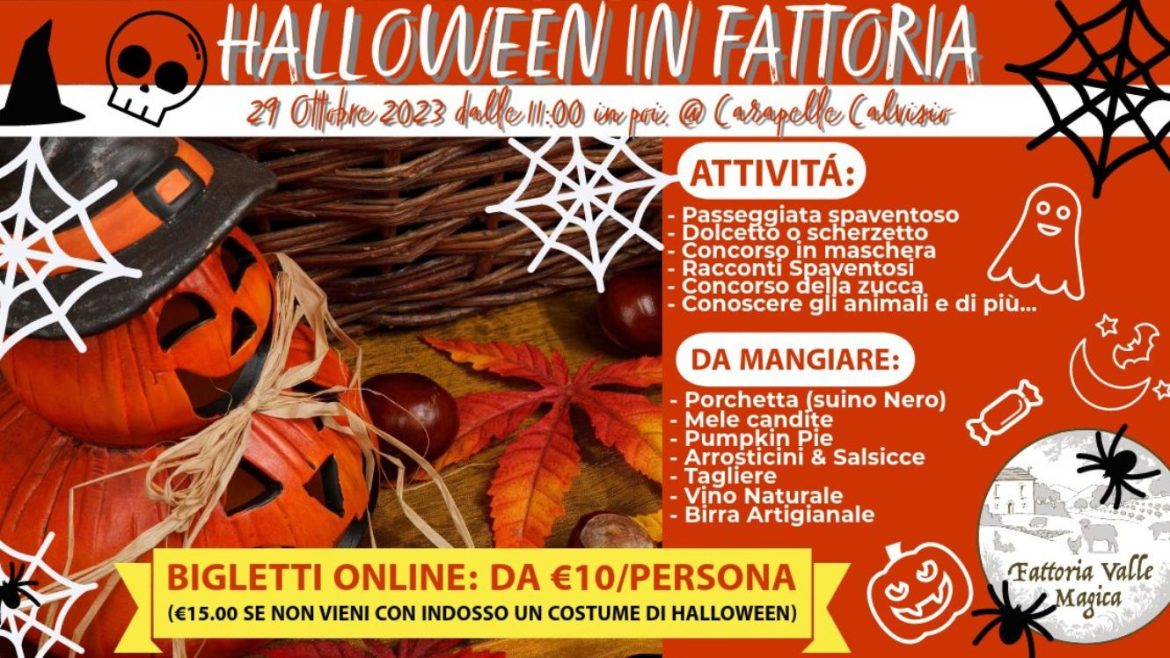 Halloween 2023 in Fattoria Valle Magica in stile americano