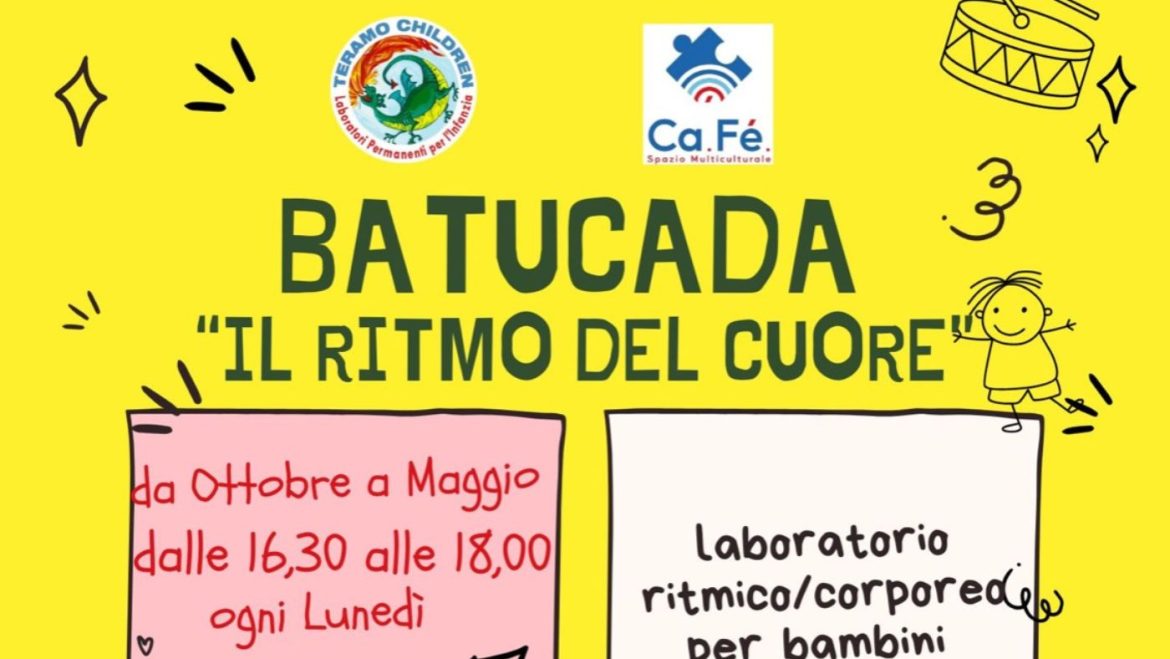 Batucada a Teramo il corso per i bambini che va al ritmo del cuore
