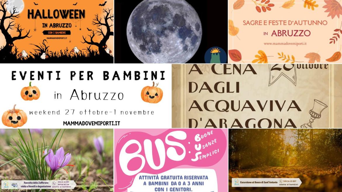 Eventi per bambini in Abruzzo weekend 27 ottobre-1 novembre 2023