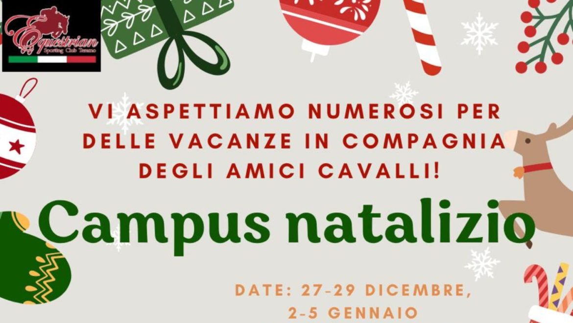 Campus natalizio con i cavalli a Teramo di Equestrian Sporting Club