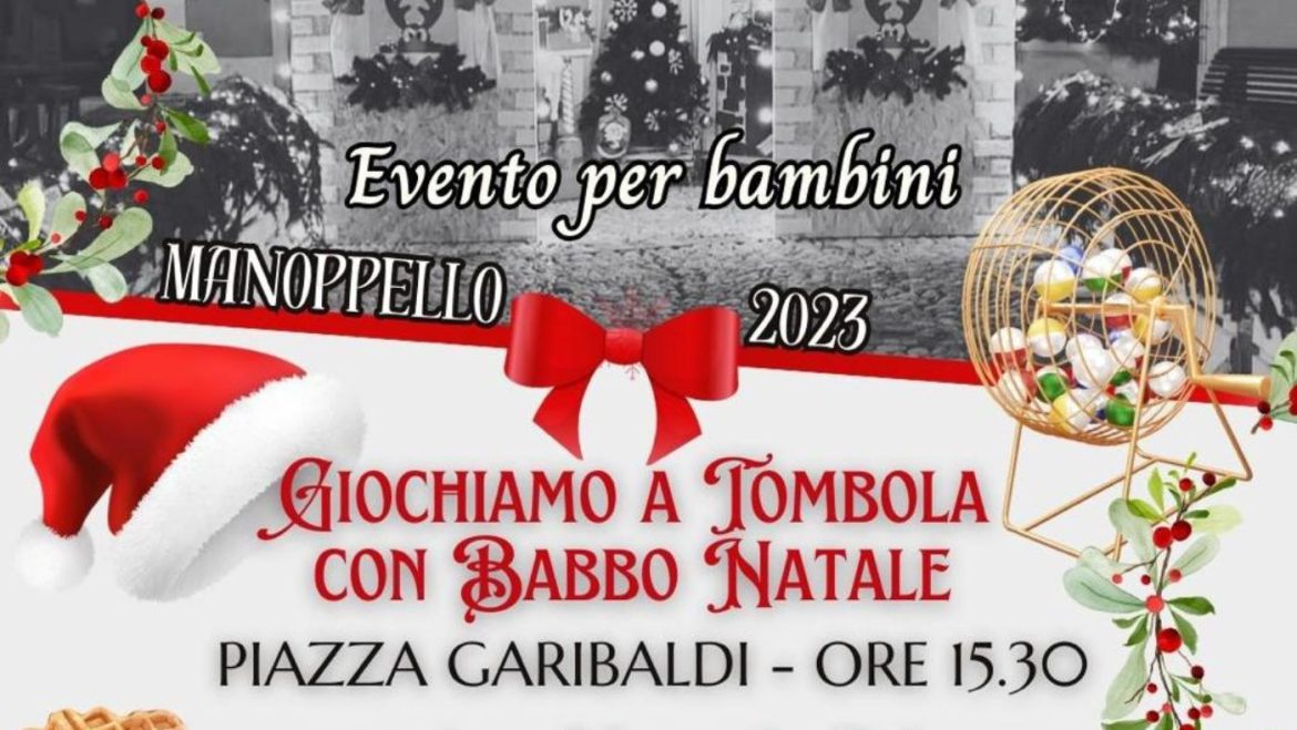 Giochiamo a Tombola con Babbo Natale a Manoppello