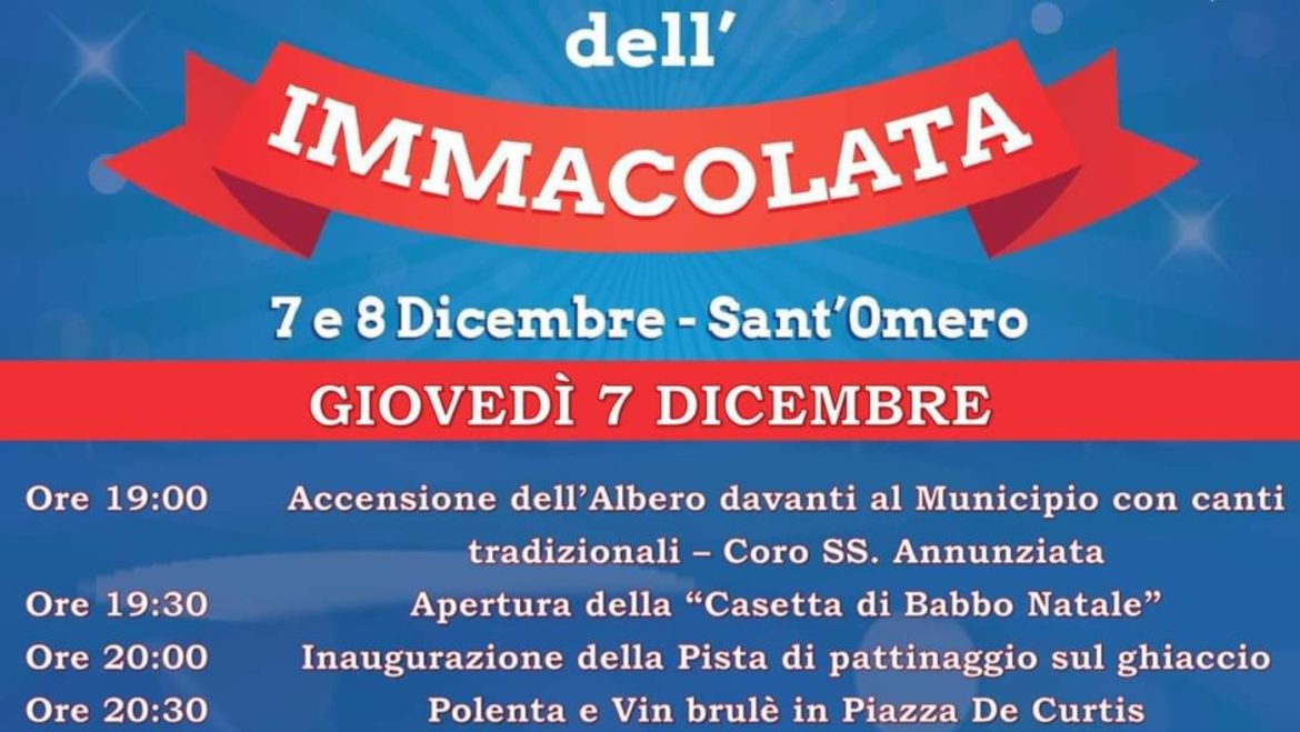 Pista di pattinaggio sul ghiaccio a Sant’Omero inaugurazione e Fiera dell’Immacolata