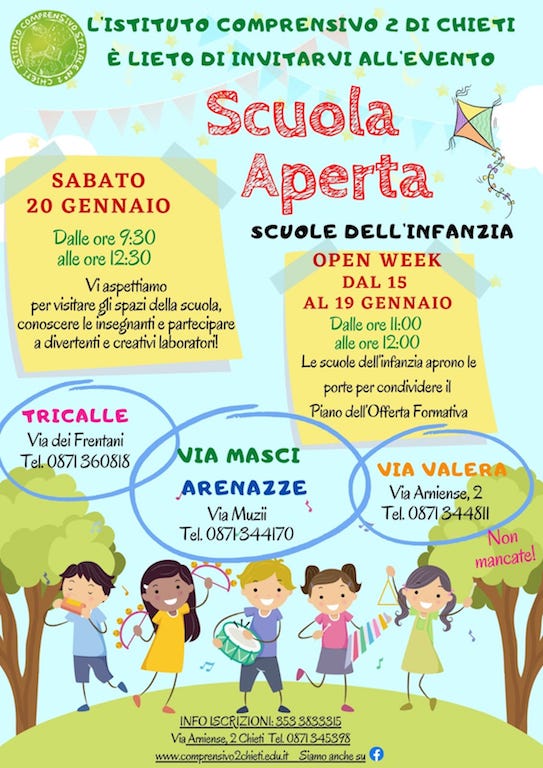 Open Day Scuole Chieti Istituto Comprensivo 2 Infanzia