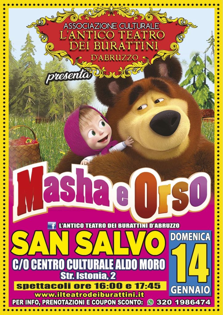 Teatro dei Burattini a San Salvo con Masha e Orso