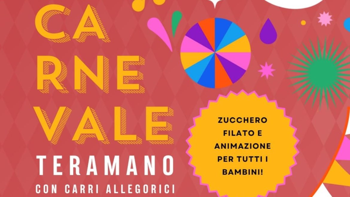 Carnevale Teramano con i carri allegorici in centro a Teramo