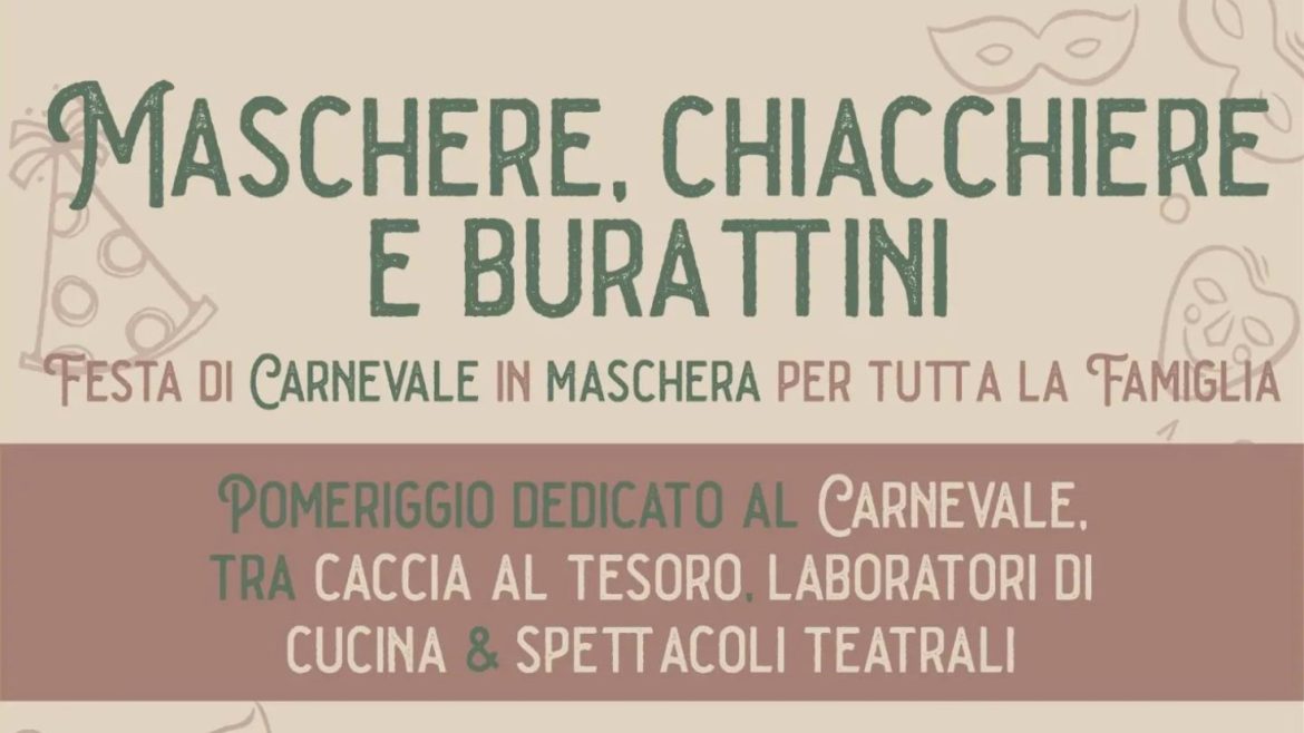 Festa di Carnevale a Civitaquana con Caccia al Tesoro, laboratori e spettacoli