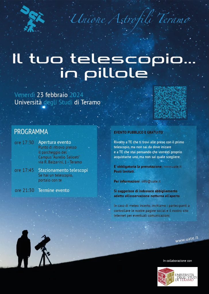 Il tuo telescopio in pillole all'Università degli Studi di Teramo