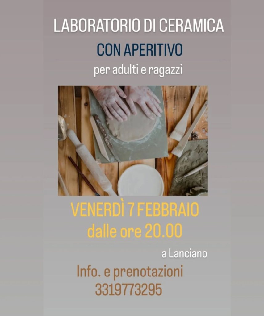 Laboratorio di ceramica e aperitivi a Lanciano