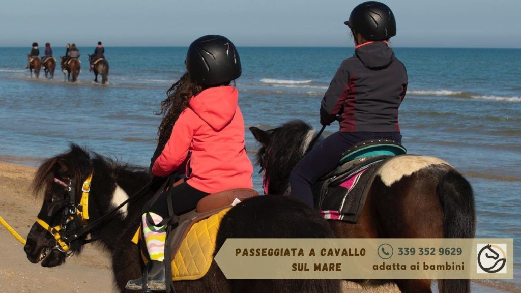 Passeggiate a cavallo sul mare adatte ai bambini