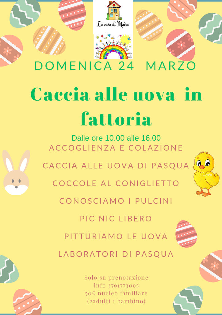 Caccia alle uova in fattoria a Catignano con picnic e laboratori