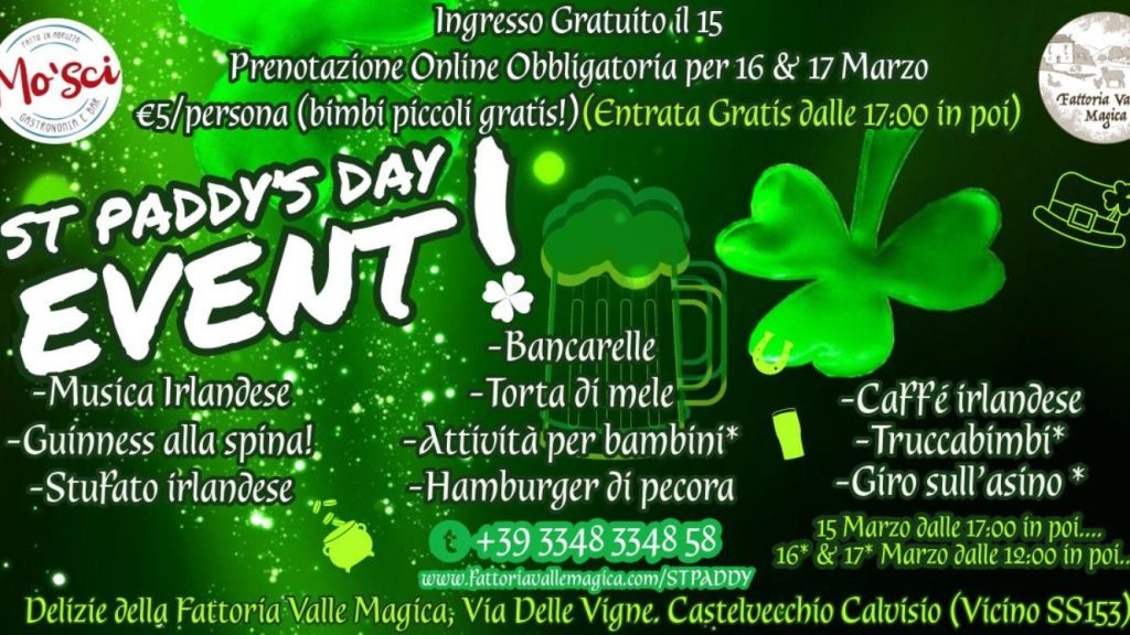 Festa di San Patrizio 2024 a Castelvecchio Calvisio adatta ai bambini