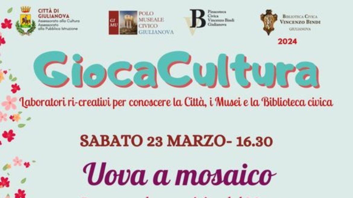Laboratorio di pittura a mosaico delle uova a Giulianova con GiocaCultura