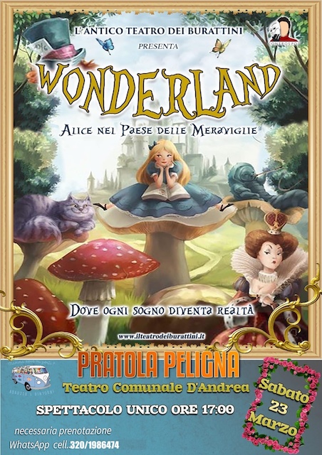 Teatro dei Burattini a Pratola Peligna con Wonderland