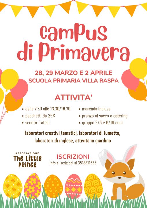 Vacanze di Pasqua con il Campus di Primavera a Villa Raspa di Spoltore