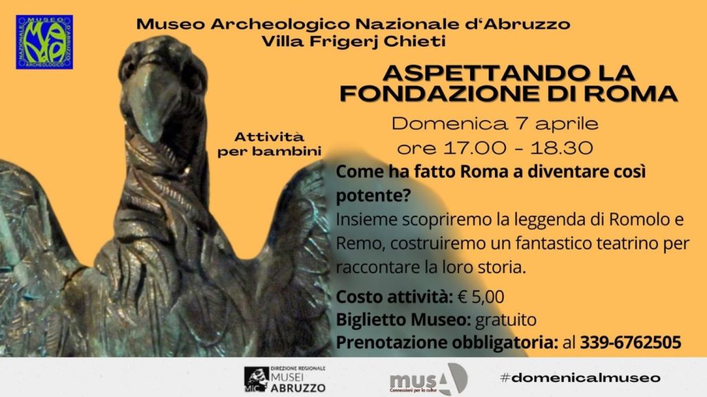 Aspettando la fondazione di Roma laboratorio storico al museo a Chieti