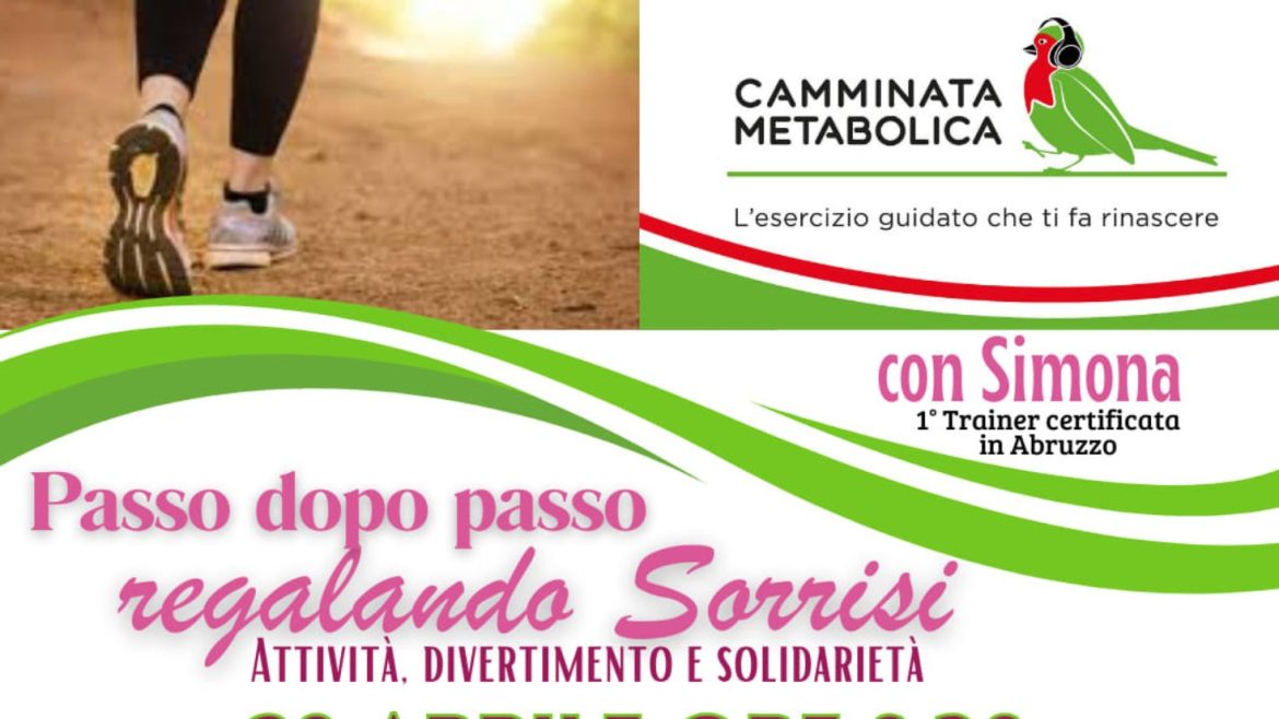 Camminata Metabolica a Roseto degli Abruzzi attività divertimento e solidarietà