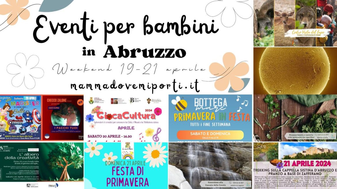 Eventi per bambini in Abruzzo weekend 19-21 aprile 2024