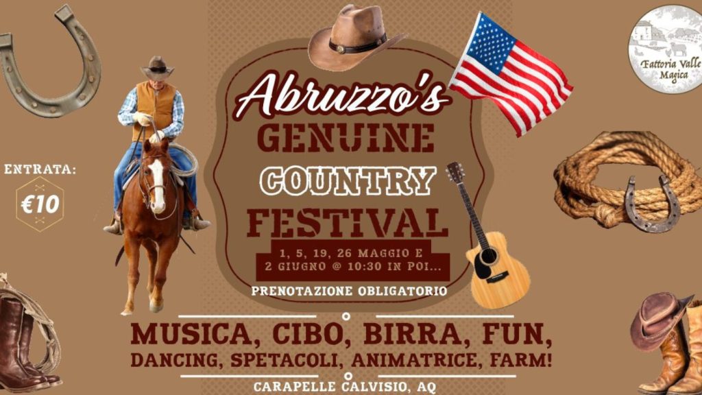 Festa Country in fattoria a Carapalle Calvisio equitazione, spettacoli e balli per il 1 maggio 2024 in Abruzzo con i bambini cosa fare e cosa vedere