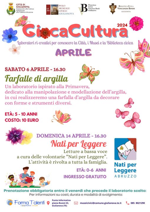 Primavera di GiocaCultura con argilla e letture per bambini a Giulianova