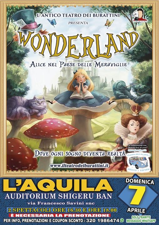 Teatro dei Burattini a L'Aquila con Wonderland