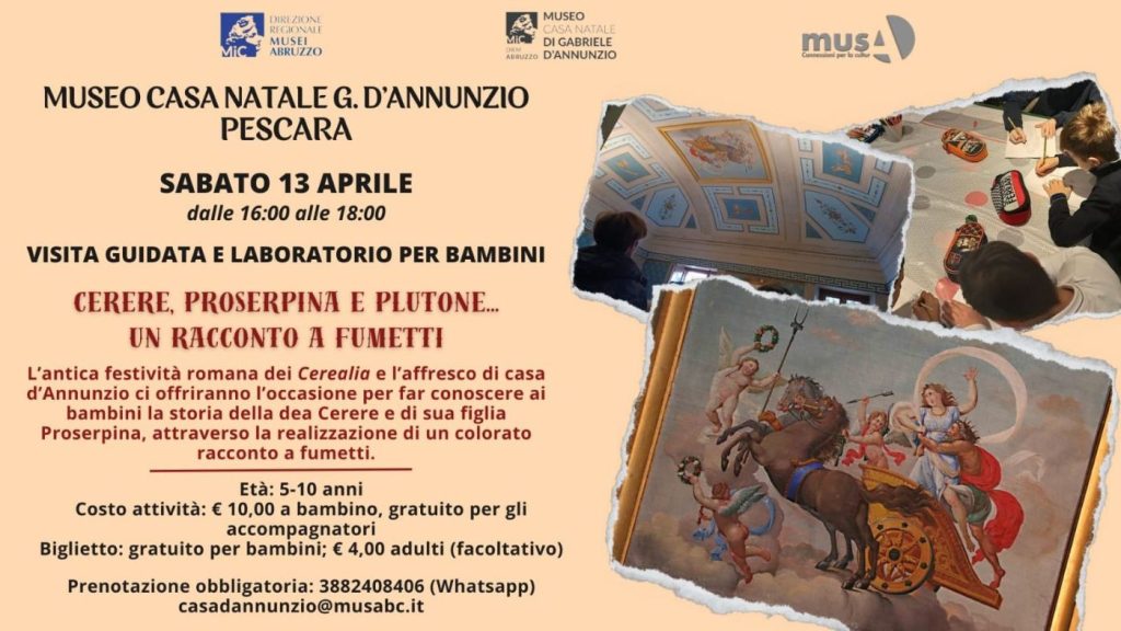 Visita guidata e laboratorio di fumetti a Pescara al Museo D'Annunzio 