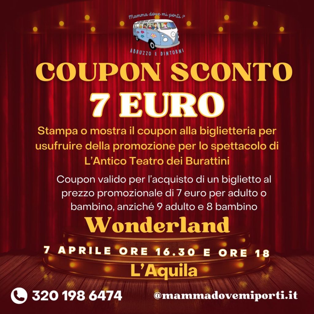 coupon sconto Teatro dei Burattini L'Aquila