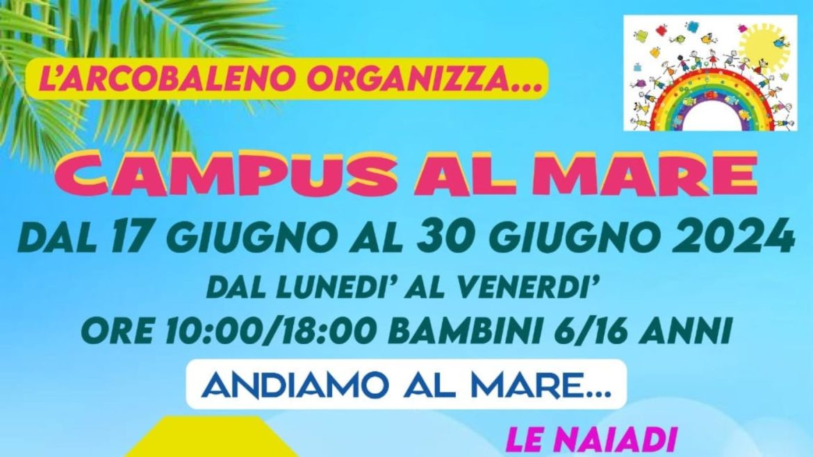 Campus al mare alle Naiadi a Pescara di L’Arcobaleno
